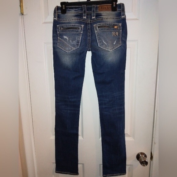 Rock Revival Joyelle straight ripped distressed jeans 25 Inseam 33" from Buckle - Picture 5 of 11